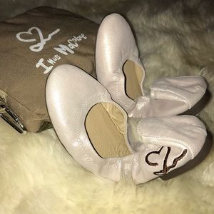 NWOT Imus Macabee Pink Pearlescent Folding Flats